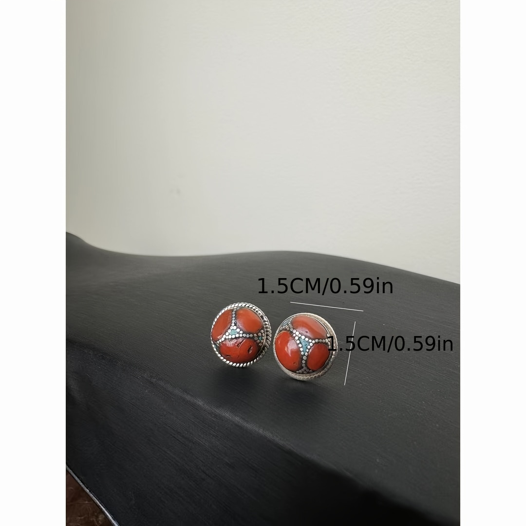 Women's Tibetan-Style Ethnic Ear Studs, Unique Design