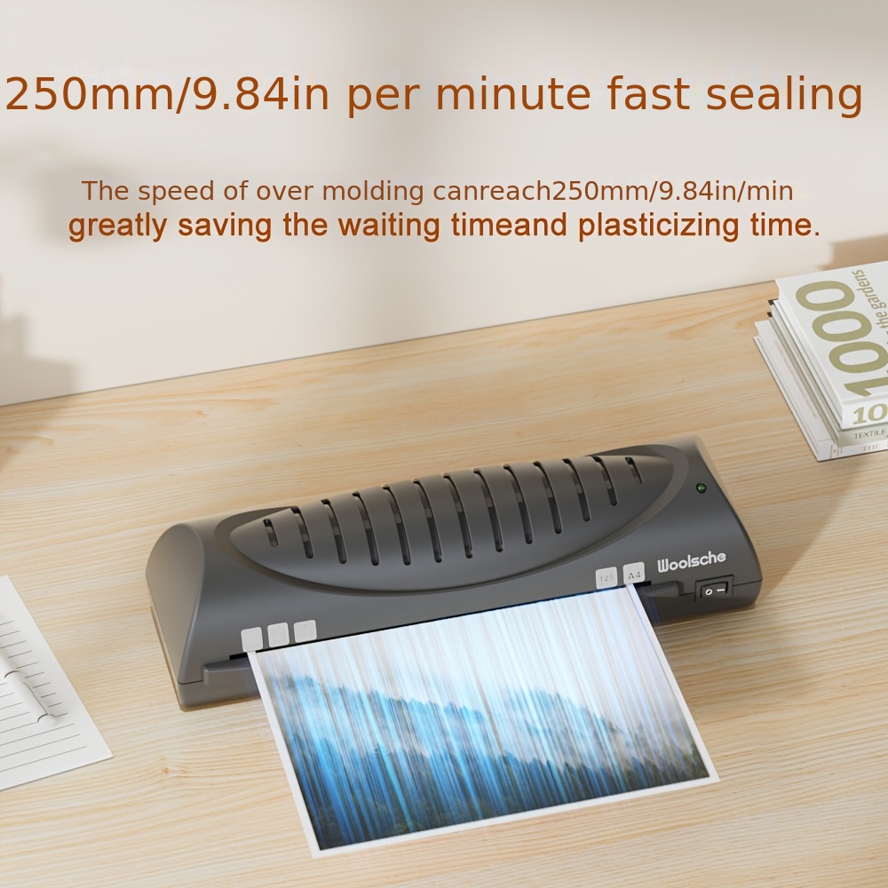 Image of Perfect For Home Office, School & Crafting: A4 Laminator With 10 Free Pouches, 3-min Fast , 3x5 To 8x10 Photos & Documents, Easy Diy -one Kit