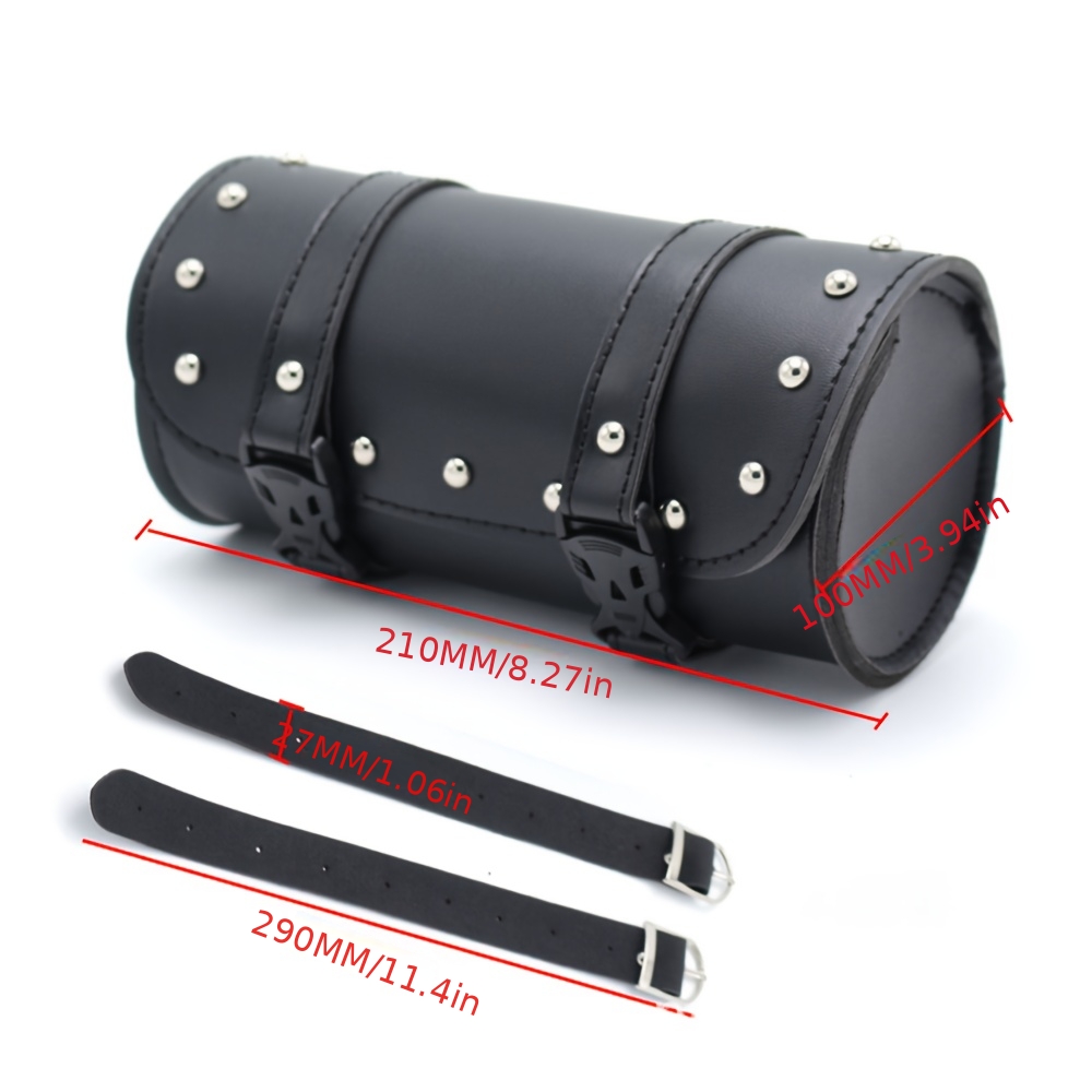TEMU Motorcycle Tool Bag Pu Leather Saddlebags Side Pack Waterproof Motorbike Side Bag For Xl Touring Softail