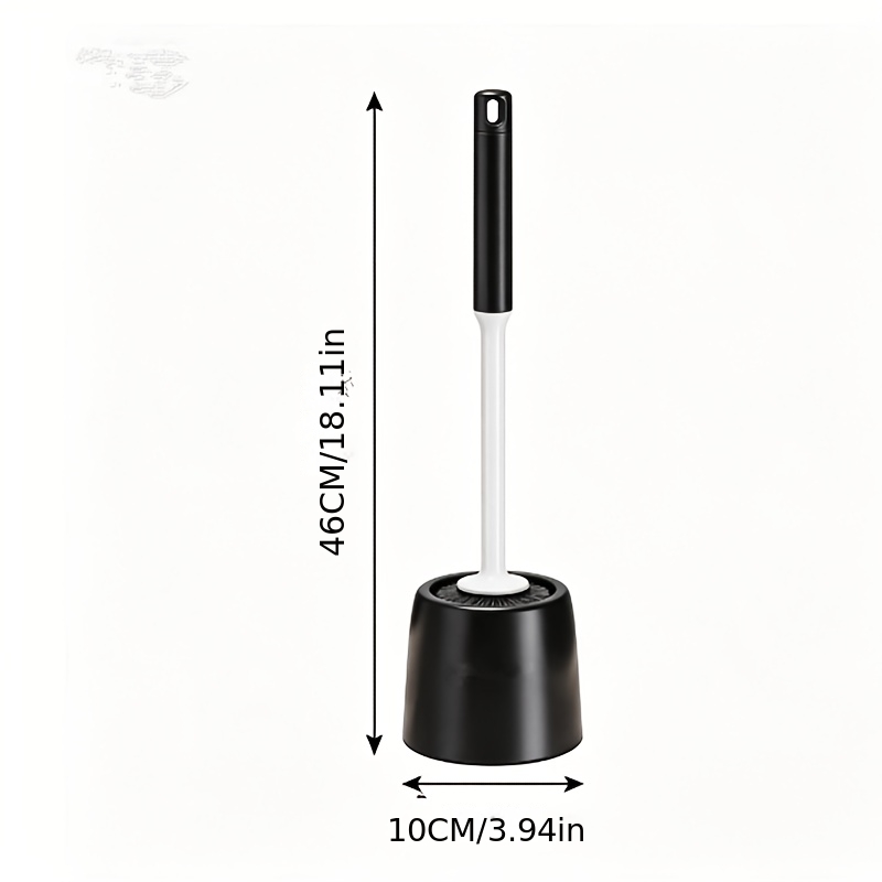 TEMU 1 Set Toilet Brush With Holder, Brush, Bathroom Cleaning Tools, Bathroom Additions Ergonomic Handle And Durable Bristles