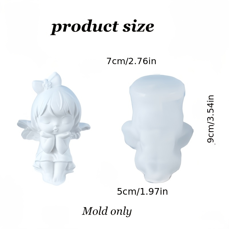 Image of Chin- Knot Anne Baby Mold Clay Mold 3d Ornament Silicone Mold Diy Candle Silicone Mold Plaster Ornament Silicone Mold Candle Holder Silicone Mold Home Decor Epoxy Resin Mold