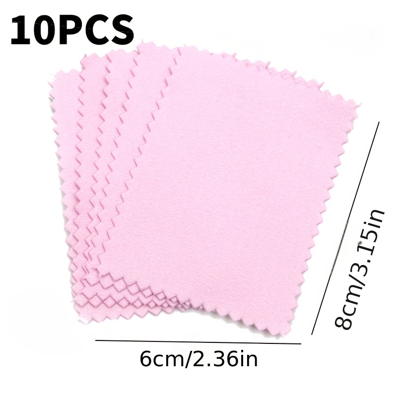 10pcs Golden & Silvery Jewelry Polishing Cloth Set for Cleaning
