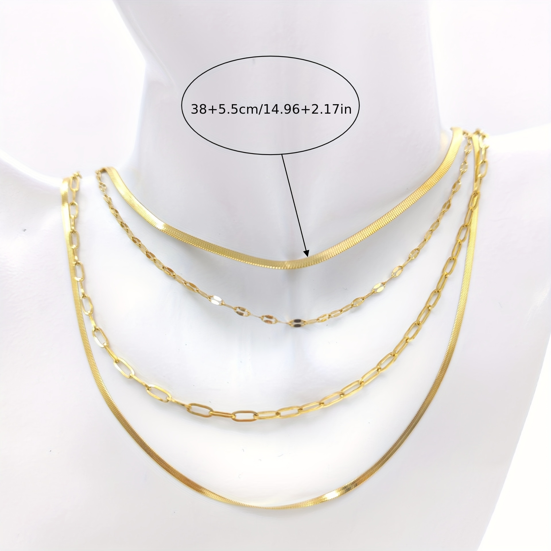 1pc 18K Golden Plated Multi-layer Necklace for Women