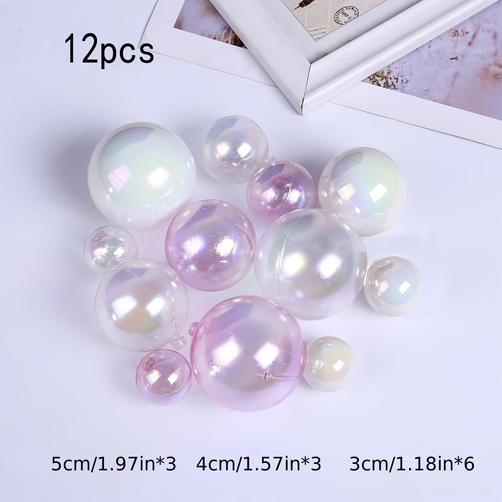 TEMU Decoraciones para pasteles mezclados , y transparente, Adornos para pasteles, Mini decoraciones para pasteles, Decoraciones brillantes para