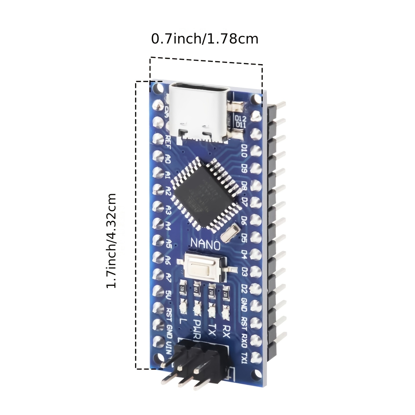 3 шт. нано v3.0 плата з мікроконтролером  328p/ch340g 5v 16m, usb c  , 3 шт. usb кабелі для   ide/pwm/spi Опис товару 1