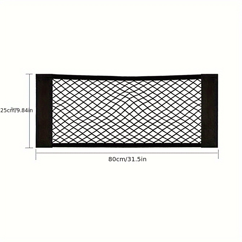 TEMU Christmas Present Car Back Rear Mesh Trunk Seat Elastic String Net Universal Storage Bag Pocket Cage Auto Organizer Seat Back Bag