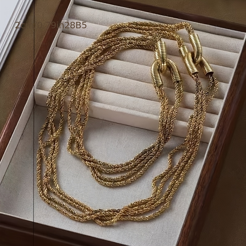 Women's Vintage Style Long Multi-Layer Sweater Chain Necklace, Gift Idea