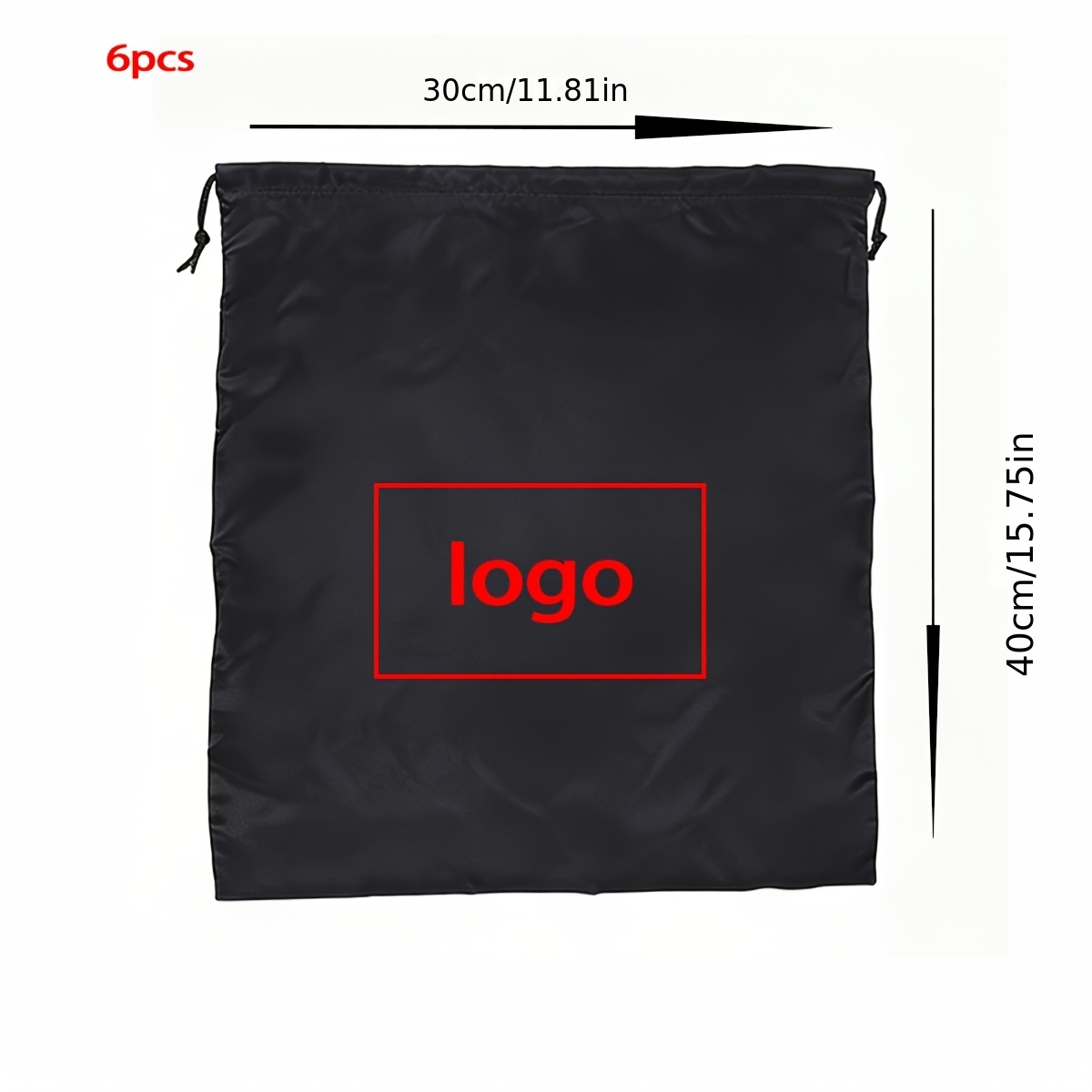 TEMU Cadeau pour Elle/Lui Lot de 4/6 Sacs à Poussière Verticaux en Satin Personnalisables avec , Logo et Image. Disponibles en Tailles, Spécialement