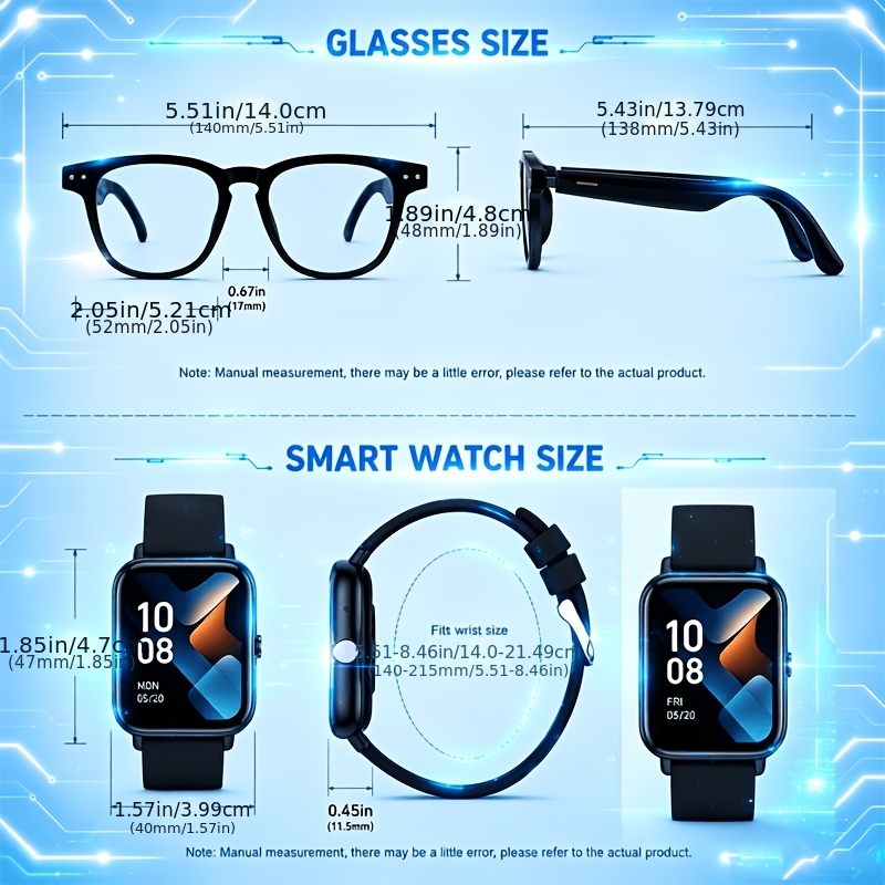 The Must-Have AI Smart Glasses And Full Touch Smartwatch of 2026: Smart Glasses with Multilingual Translation Capabilities, High-End Smart Wearables, Touch Control, a Perfect Blend of Fashion And Technology