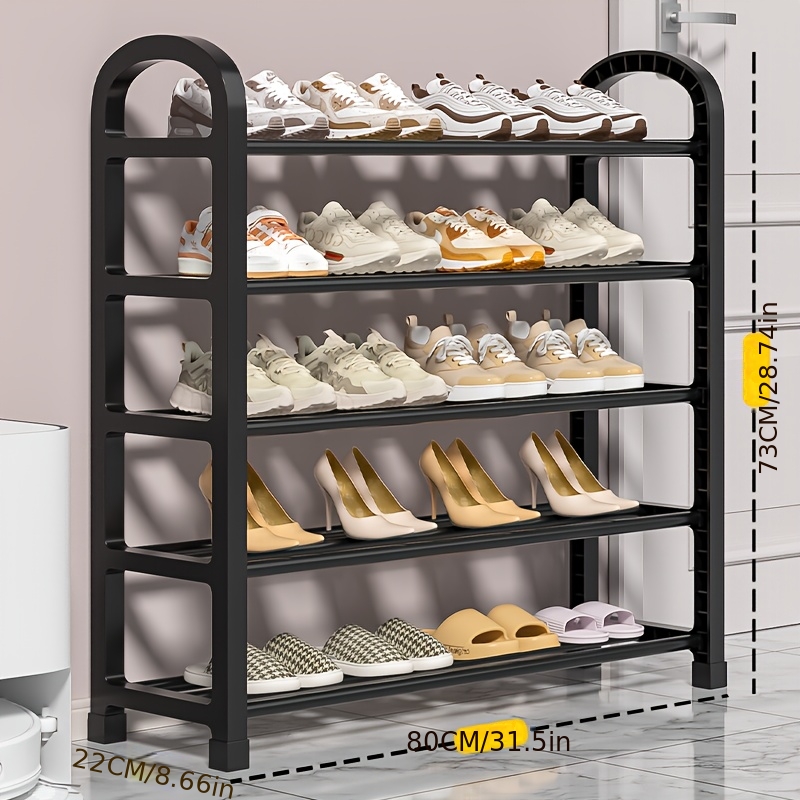 TEMU 5-tier 80 Wide Large Capacity Shoe Rack | Suitable For Shoe Types, Shoe Cabinet Organizer, Narrow Design Fits Hallway, Entryway, Closet, Bedroom