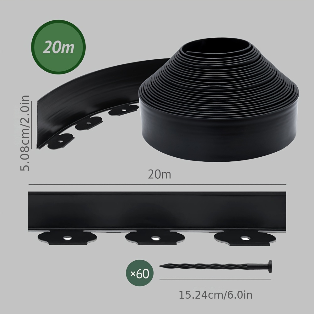 【2d Flat】 [2d Flat] A Garden Fence Measuring 20 Meters In Length And 5 Centimeters In Height, Easy To Repair With Nails, And