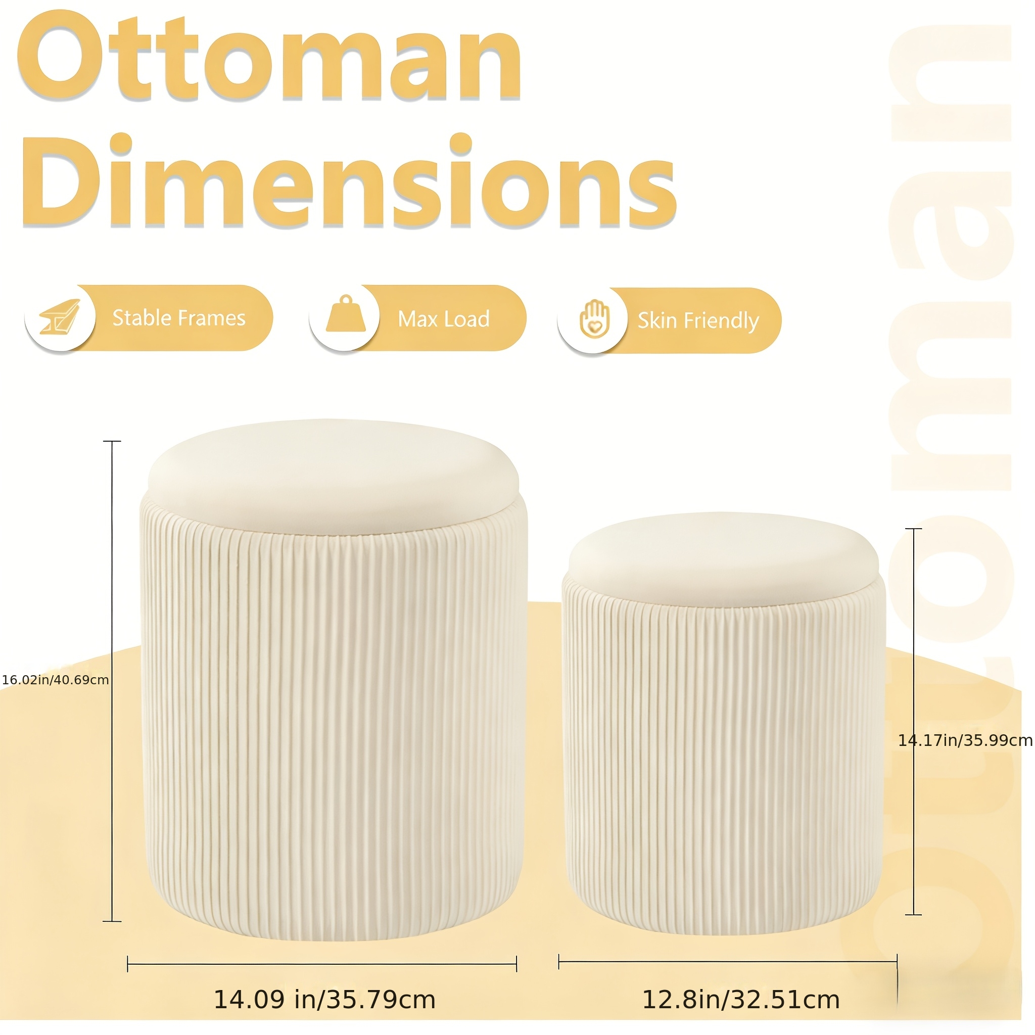 Round Storage Ottomans