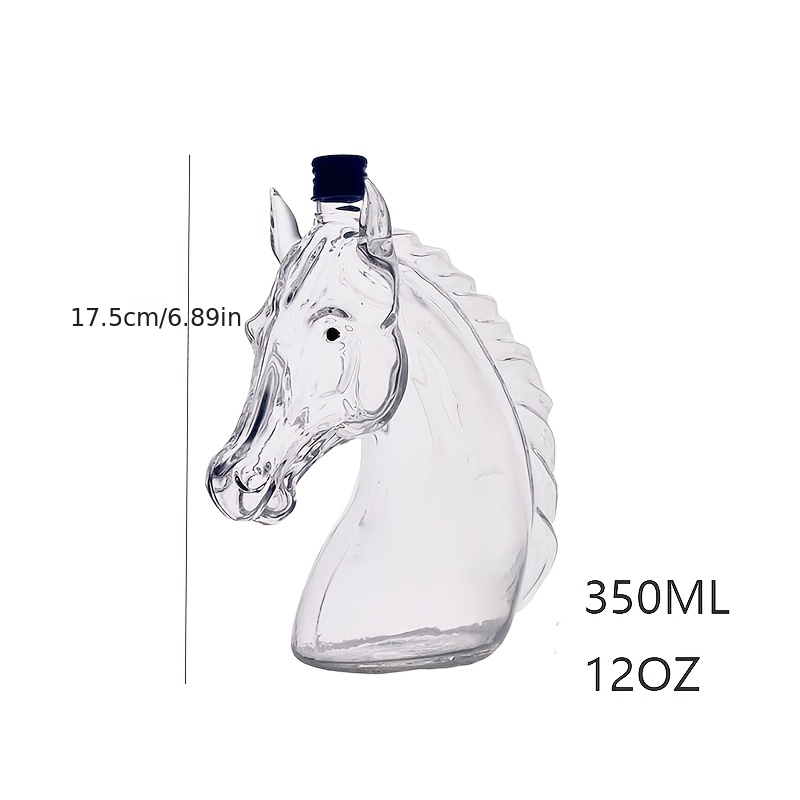 Image of Creative Zodiac Horse Head Shaped For Red Wine, Horse Head Whiskey Bottle, 350ml Portable Liquor Dispenser, Random Suitable For , Home Decor Ornament, Halloween Christmas Best Holiday Party Gift
