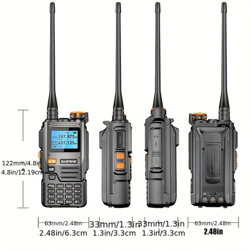 walkie talkie high power 10w long range multi wireless copy frequency 999ch dtmf 999 channels weather usb type c charging fm radio rechargeable lithium polymer battery automatic frequency matching