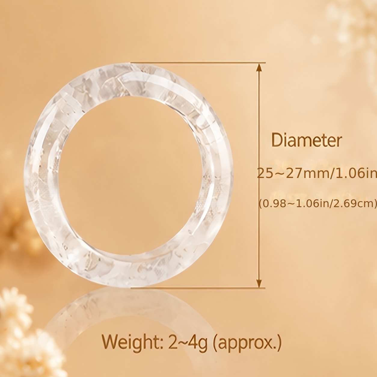 Women's Natural Stone Smooth Stackable Ring