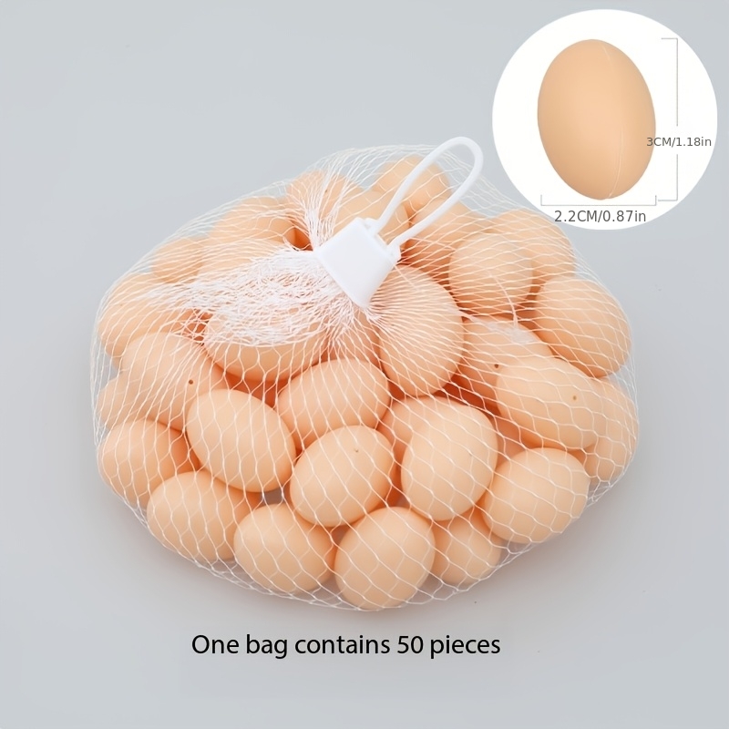 TEMU 50pcs Small Eggs In A Bag, Easter Mini Eggs, Fake Eggs, Plastic Eggs, Ideal For Halloween, Christmas, Easter, Valentine's Day,, And Hand