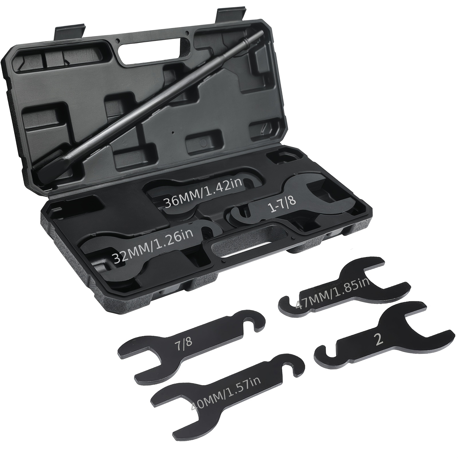 TEMU 8pcs Pneumatic Fan Clutch Wrench Set Removal Tool Kit, Auto Repair Spanner Kit Installs Fan Clutch For Ford, Gm And Vehicles