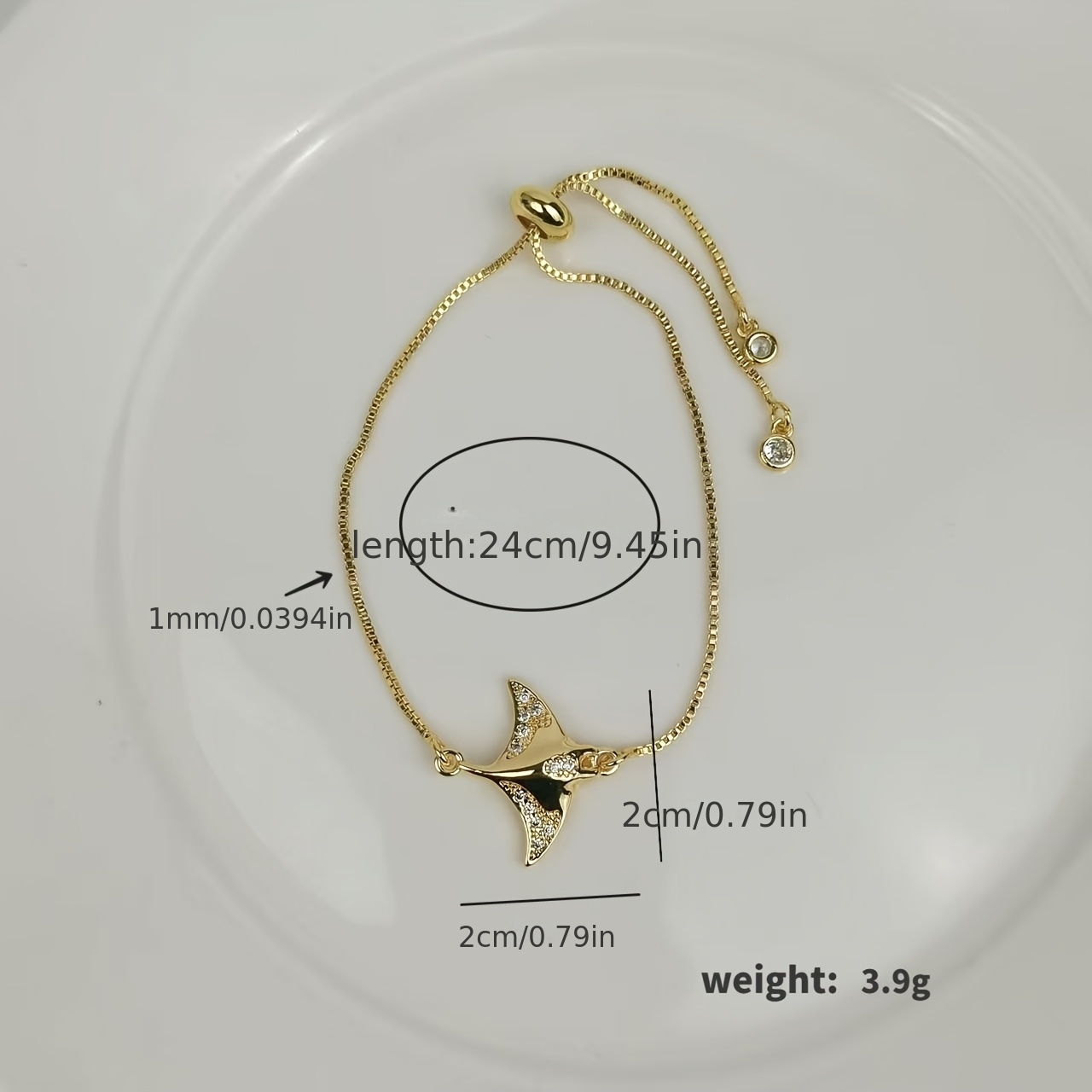 TEMU Bracelet océan avec raye incrustée de , chaîne de boîte dorée, bijou polyvalent pour femmes, idéal pour les vacances d'été