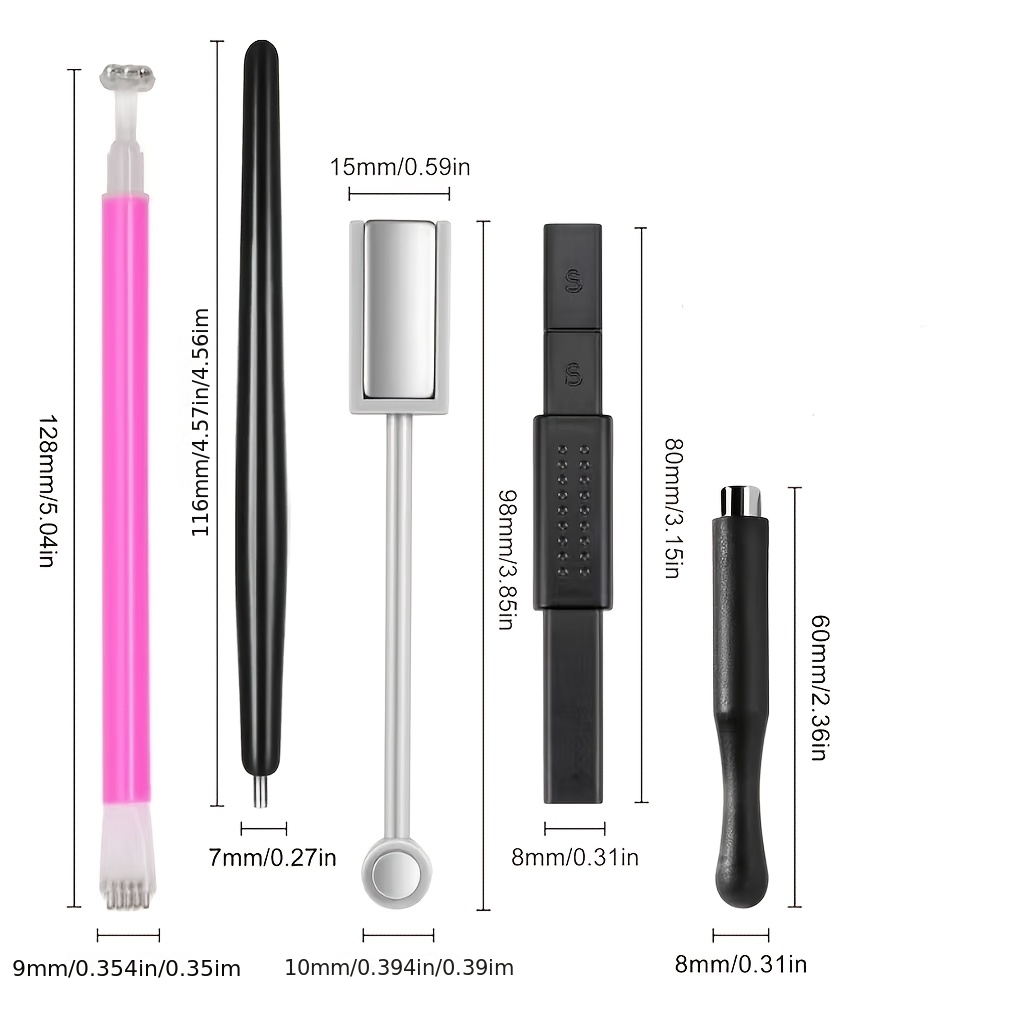 5pcs Cat Eye Nail Design Tools for Various Patterns