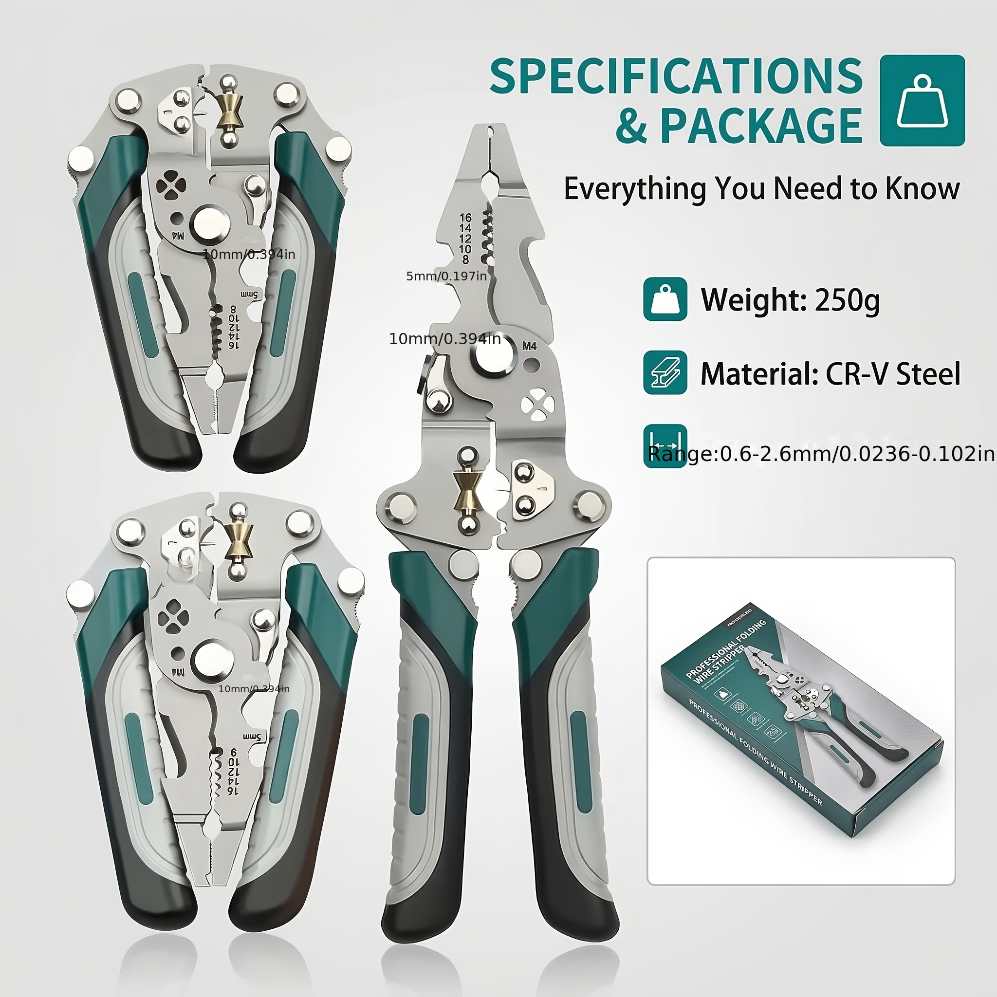 1pc multifunctional folding wire     electricians pliers with foldable design for   features crimping clamping twisting nail pulling screwdriver wire stripping cutting and wrench functions ideal tool for