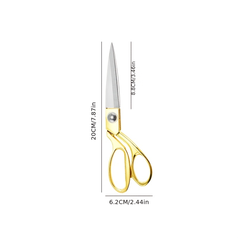 TEMU Ciseaux de tailleur plaqués or en acier inoxydable, ciseaux de tailleur festifs pour mariage, ciseaux à linge en alliage, ciseaux à tissu,