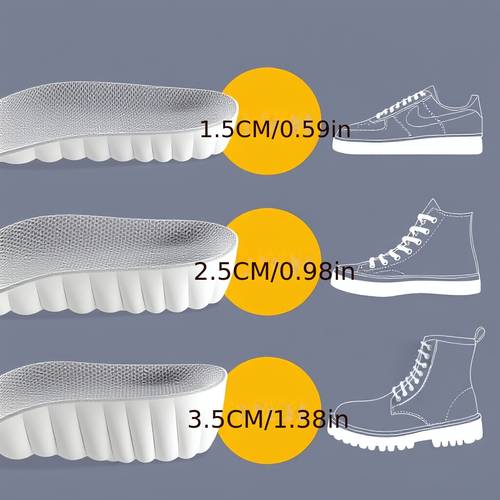 per altezza adatti per - altezza istantanea (1,5/2,5/3,5 cm) con assorbimento degli urti, per scarpe traspiranti per sneakers, , per uso e