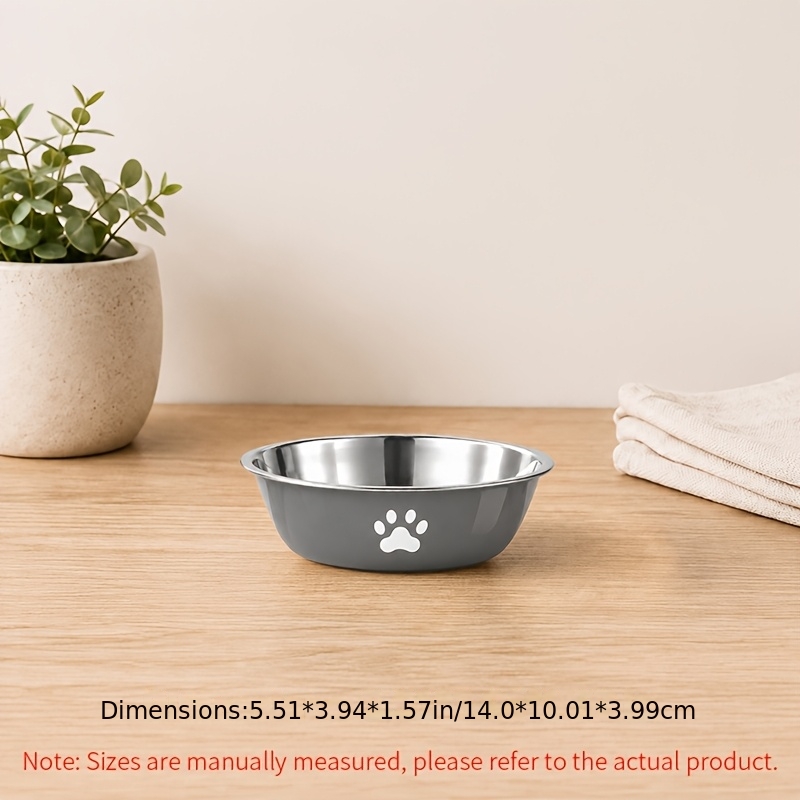 Stainless Steel Pet Bowl With Non-slip Base, Universal For Cats And Dogs, Colorful Printed Feeding Dish For Cat And Dog Food