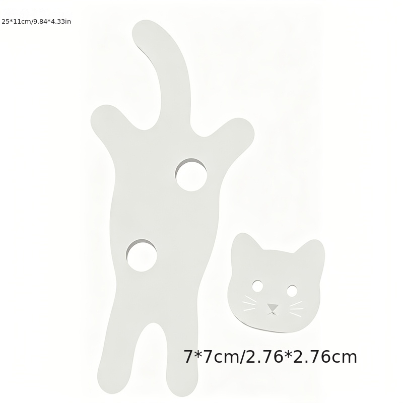 TEMU Pochoir de couture PET pour peluche de chat, motif de bricolage pour animal en peluche adapté aux débutants