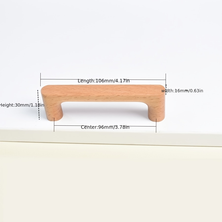 Nordic Wood Cabinet Handle Solid Wooden Kitchen Door Handle Dresser Wardrobe Knobs Cupboard Drawer Pull Furniture Handles