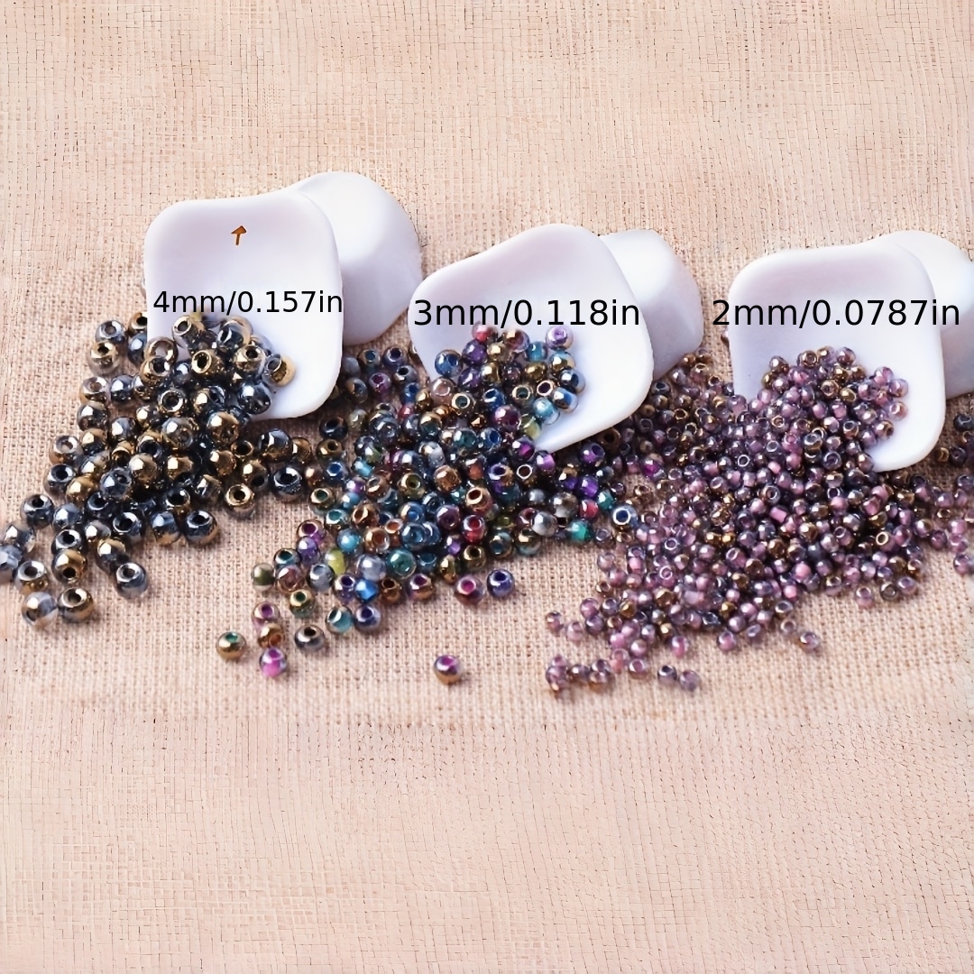 High Quality Uniform Transparent Bead Core Rainbow Glass Beads