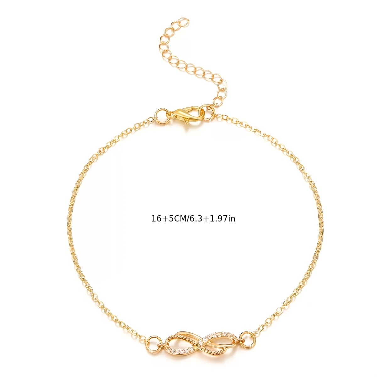 Women's Double Figure-8 Symbol Bracelet, Infinite Loop Design