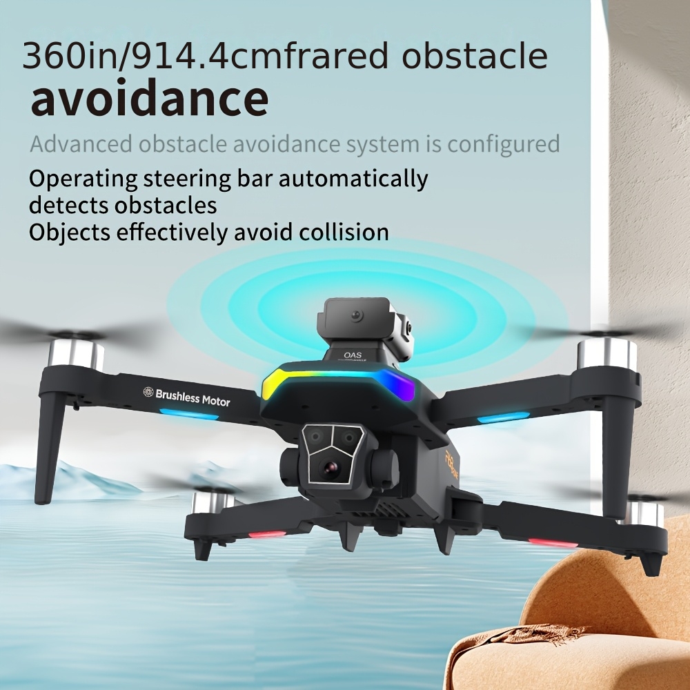 Dron z elektrycznie regulowanym obiektywem - D168 dron optykowy, wyposażony w silnik bezszczeniowy mocny napęd, łukowe unikanie przeszkód pozycyjonujące strumienie ślizgają się inteligentne zawiszenie lot 360° otaczaj ładuj USB odprawiaj świat reklamować krajobraz podróży uwolnij nową perspeutywa nieba bardzo nadaje do idealnych prezentów na Boże Narodziny Halloween urodzin dla Mężczyzn Mini Drone Zestaw Gogli Towarzysz Podr