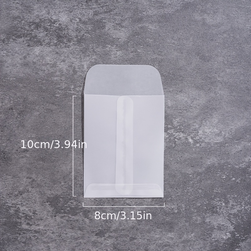 TEMU 50pcs Blank Translucent Self-seal Envelopes, Suitable For Invitations, Postcards And Business Letters - Elegant European Style Gift Message