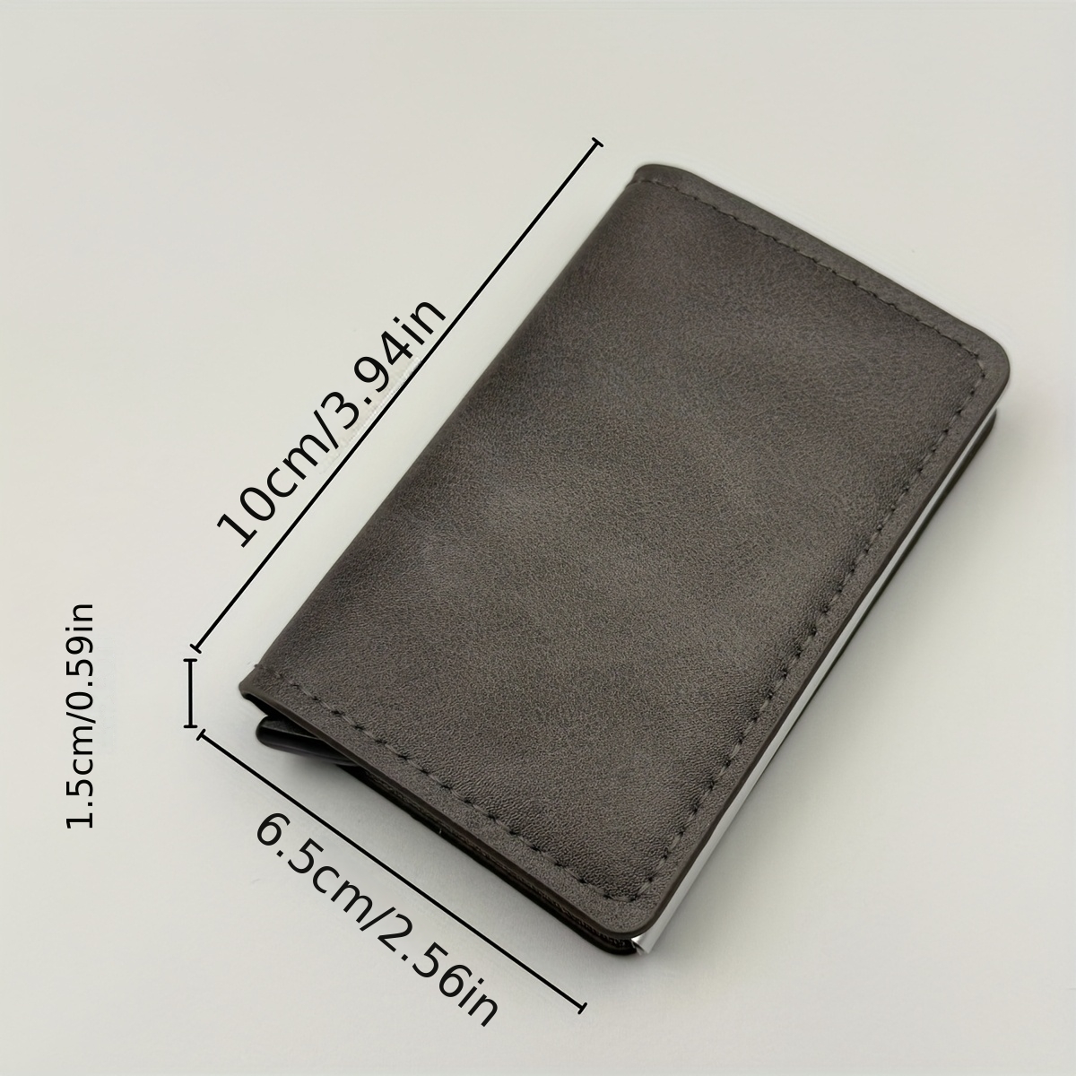 1   mens wallet carbon fiber card holder automatic   up aluminum alloy 6 colors rfid blocking pu leather anti theft card case anti demagnetization   christmas gift 2