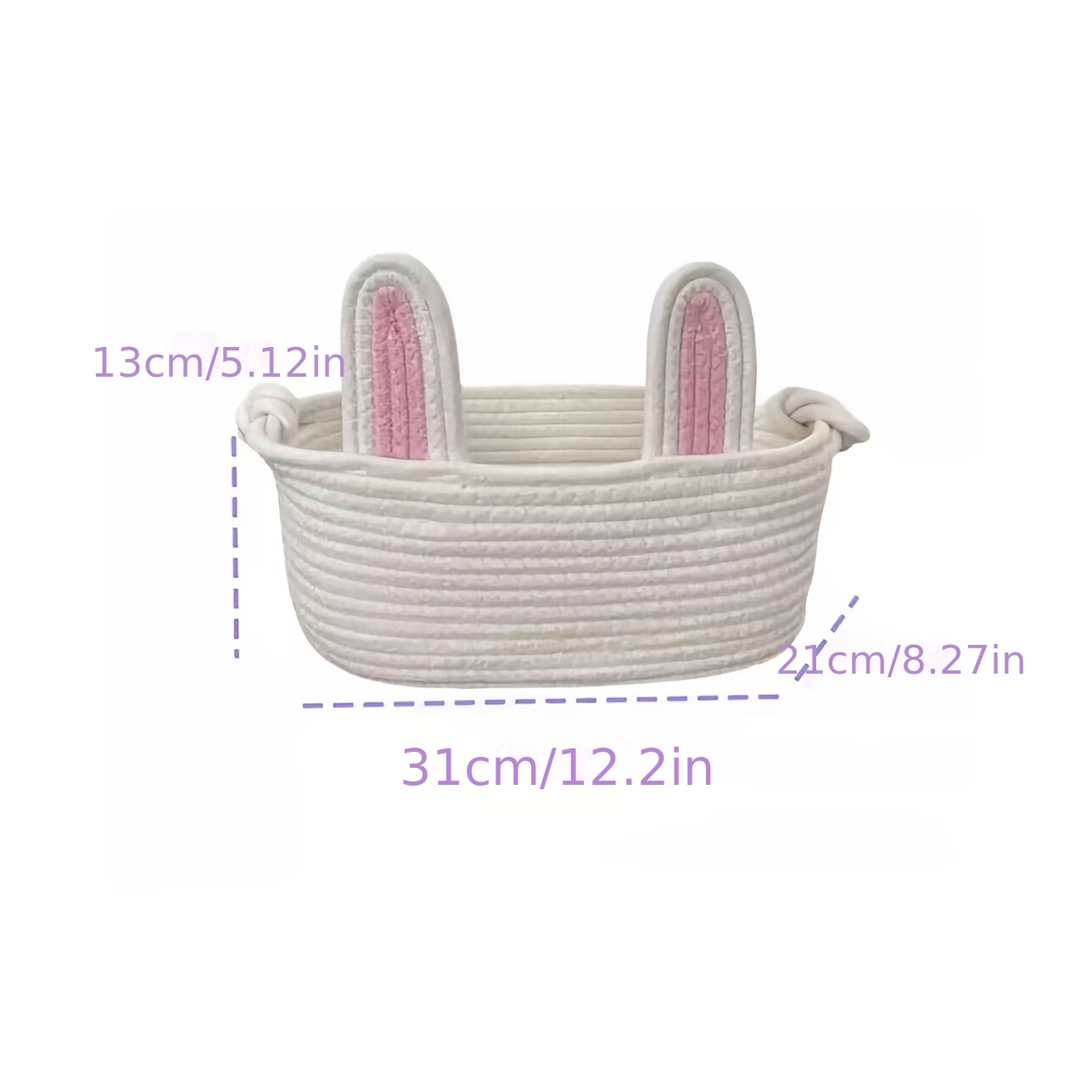 Customizable Name Text Storage Basket for Home