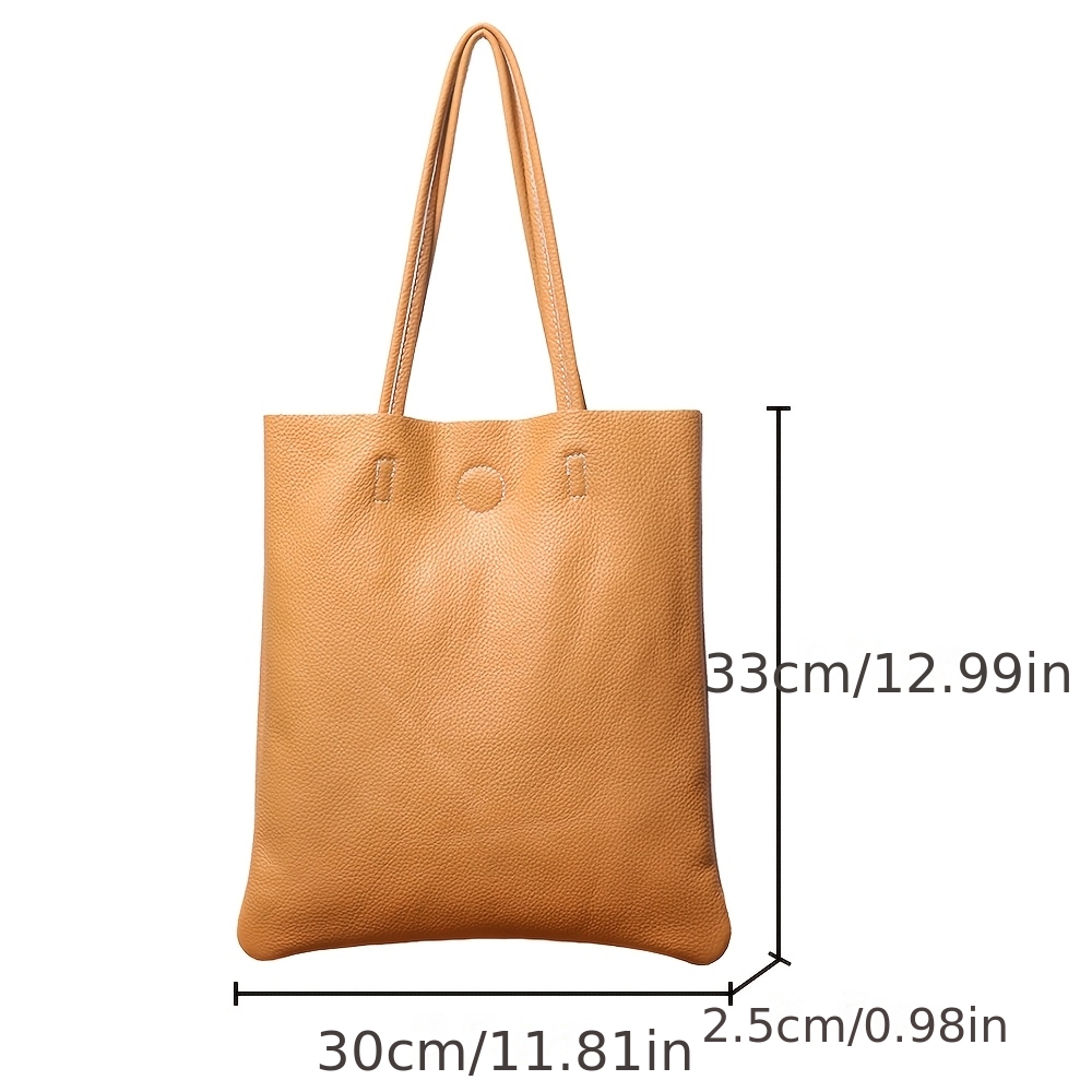 New Genuine Leather Women's Bag, Gym Bag, Handbag, Minimalist Versatile Tote Bag, Large Capacity Premium Trendy Shopping Bag, Top-Grain Cowhide Beach Bag