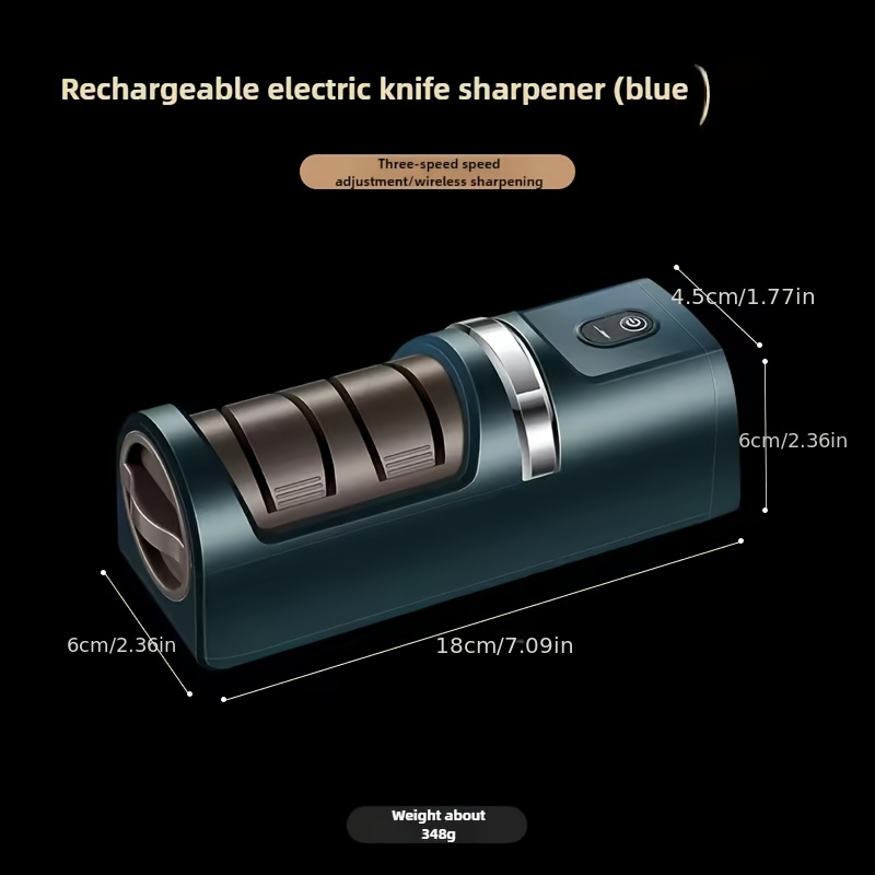 TEMU Aiguiseur de Couteaux Électrique USB Professionnel - Portable et Efficace, Adapté à un Usage Domestique et Professionnel, Équipé d'une Batterie