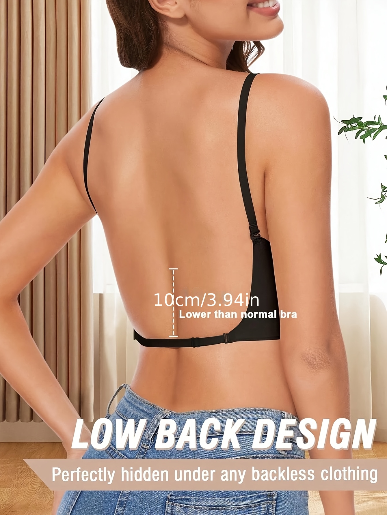 bras for backless dresses sold on Temu United States