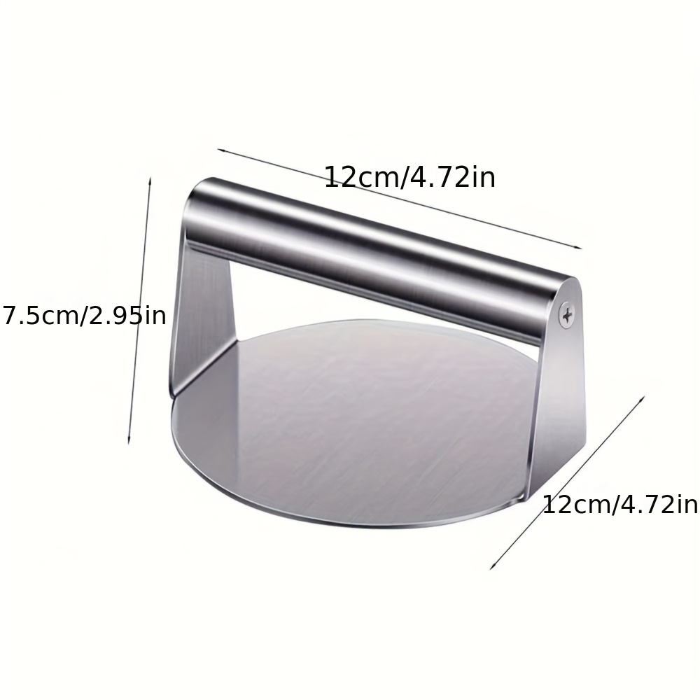 Image of Stainless Steel Burger Press Mold - Non Mold For Perfect , Sandwich , And Steak Patties - Durable Barbecue Tool For Easy Preparation Of Grills - Essential Accessory For Kitchen And Outdoor Cooking