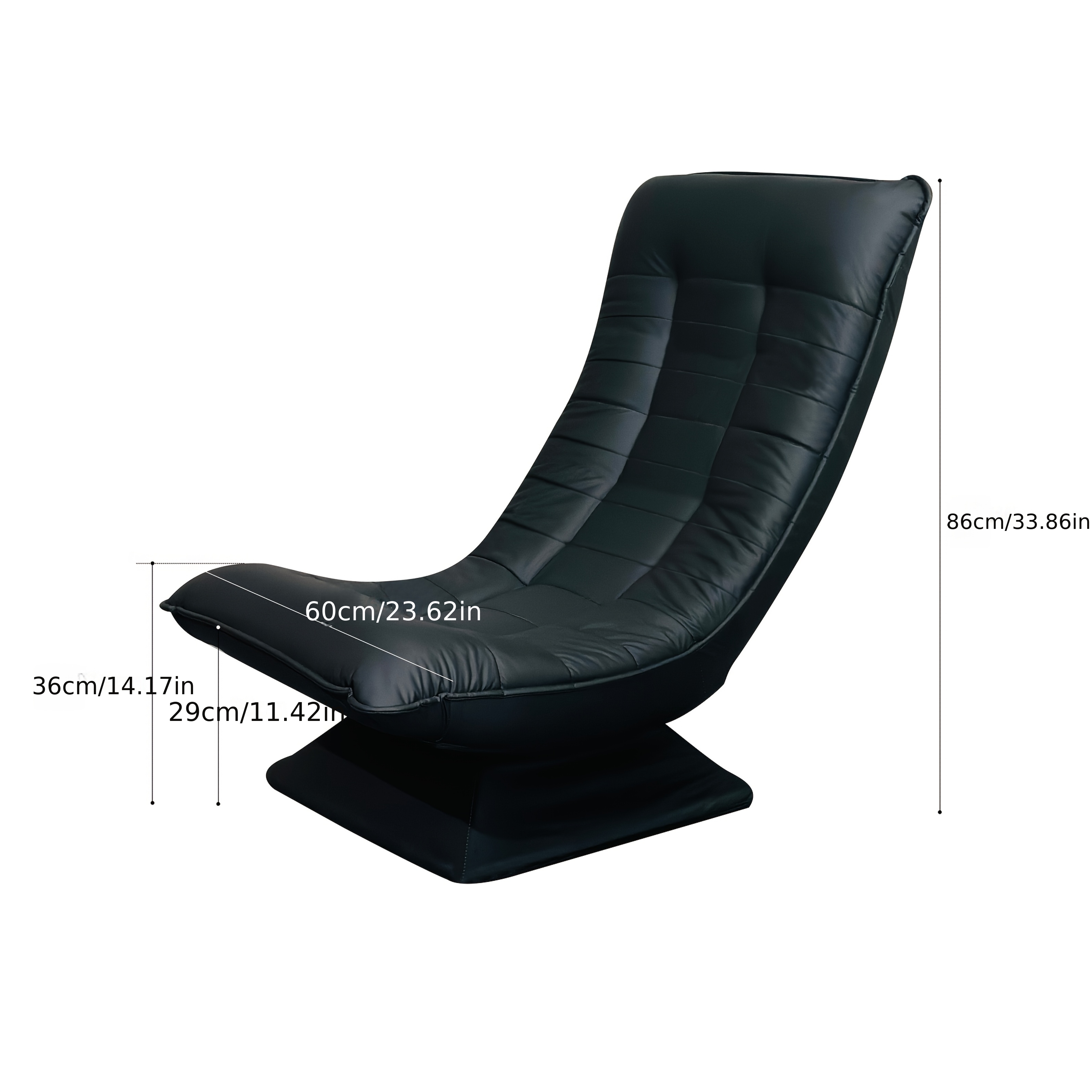 Rotatable Single Moon Chair - Manually Adjustable Chair with Soft Cushion, Easy to Assemble, Filled with Soft Non-Wood Lounge Chair, Suitable for Bedroom, Living Room, Balcony - Space-Saving Modern Decorative Chair