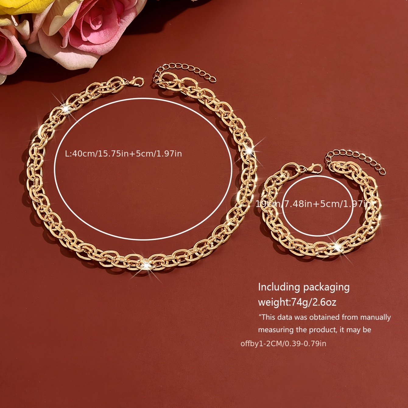 2pcs Light Luxury Fashion Jewelry Set for Women