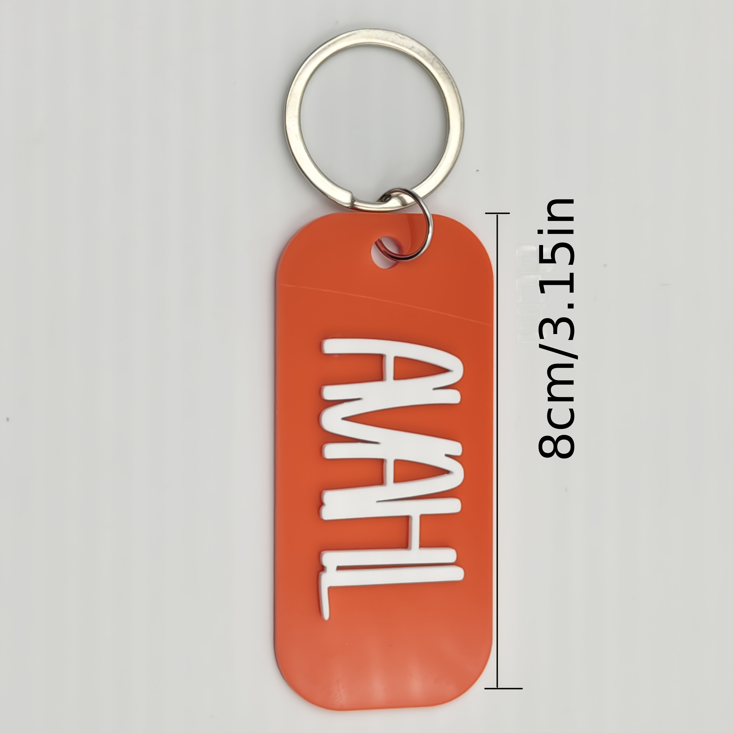 Personalized 3D Name Key Rings, Custom Acrylic Bag Tags