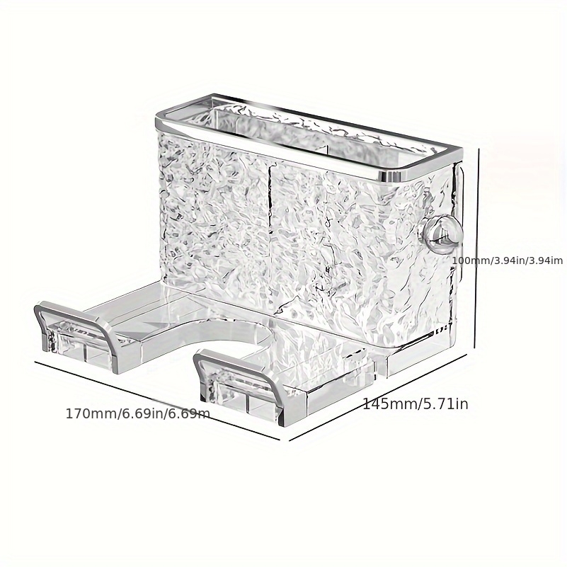 1pc Wall-mounted Hair Dryer Holder, No Drilling Required, Multi-functional Bathroom Hair Dryer Stand