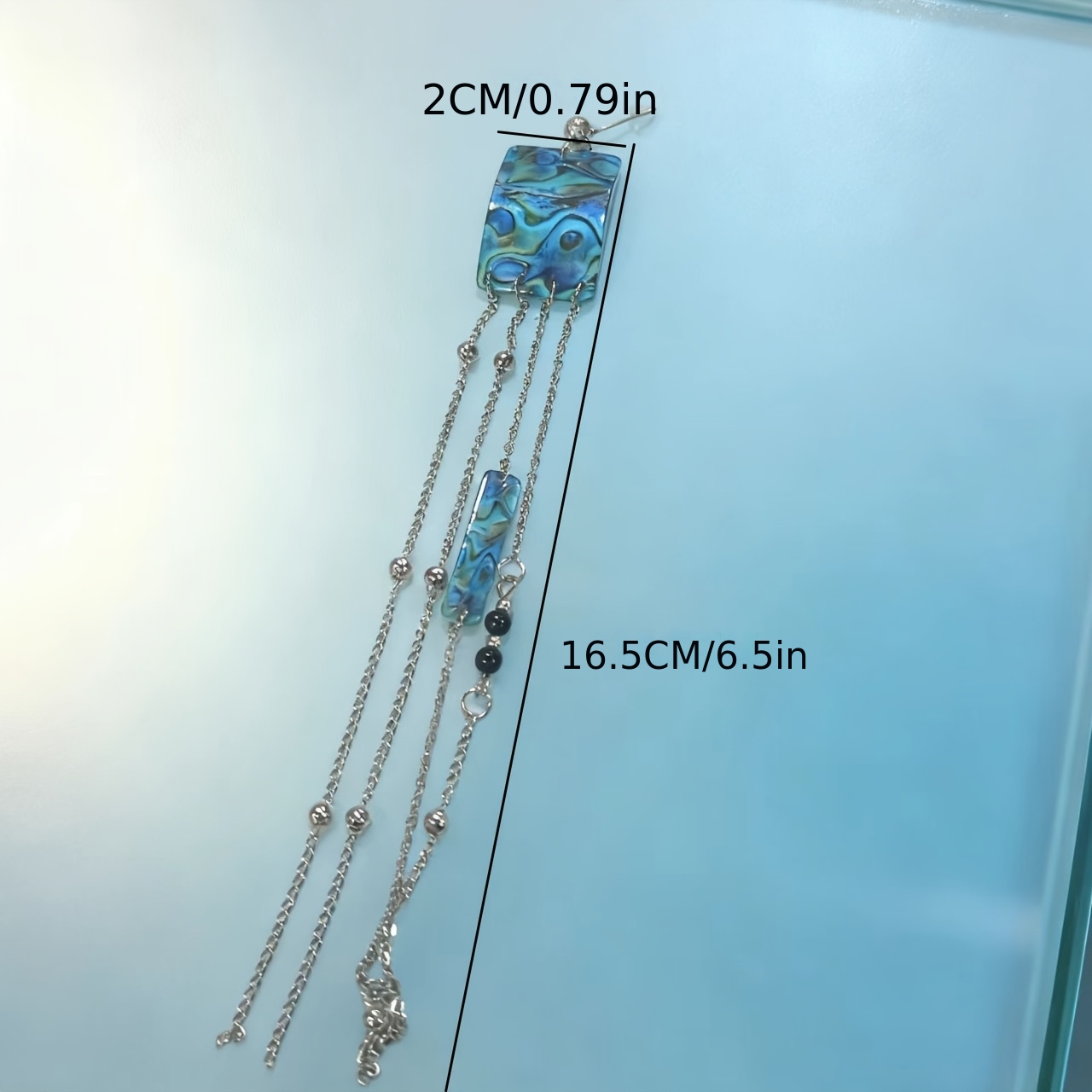Women's Aurora Scallop Shell Square Bead Tassel Earrings, Unique Style