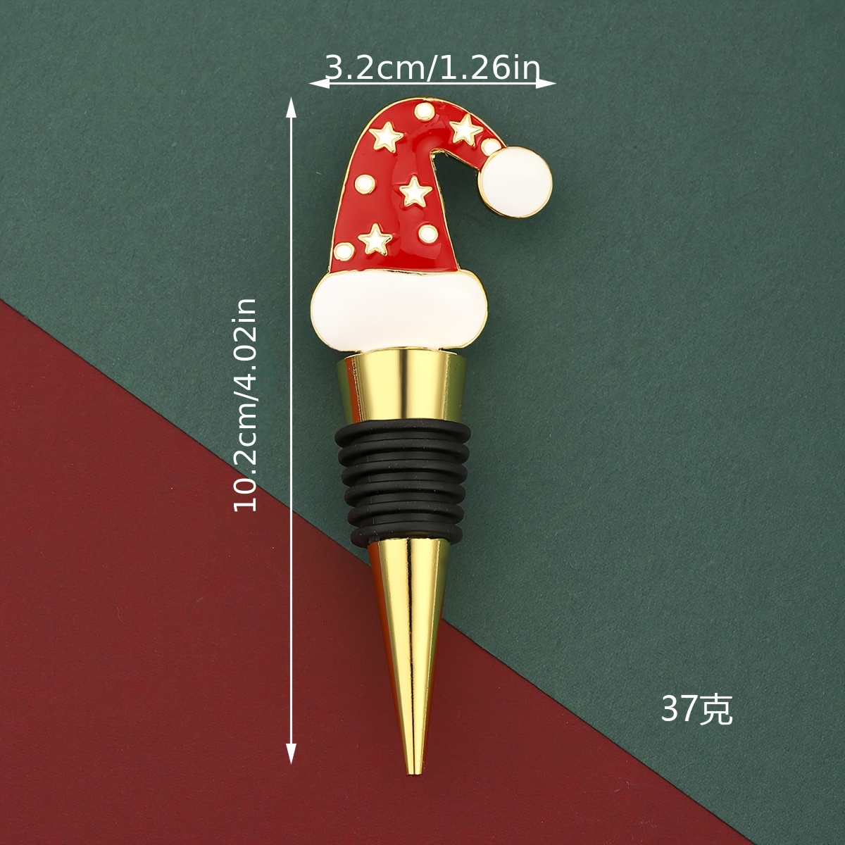 Image of Christmas Red Wine Stopper Christmas Bear Christmas Dog Christmas Hat Christmas Gift Shaped Wine Bottle Stopper Food Grade Grape Red Wine Preservation Seal Stopper Christmas Holiday Gift Gift