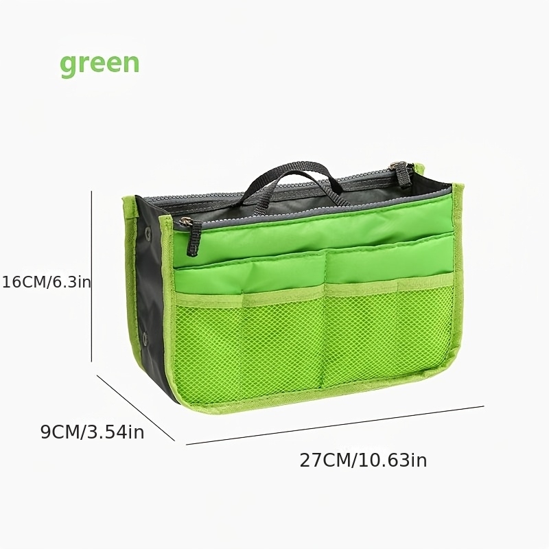 Korean Style Multi-functional Inner Bag With Double Zipper, Medium Travel Organizer With Large Capacity And Compartments