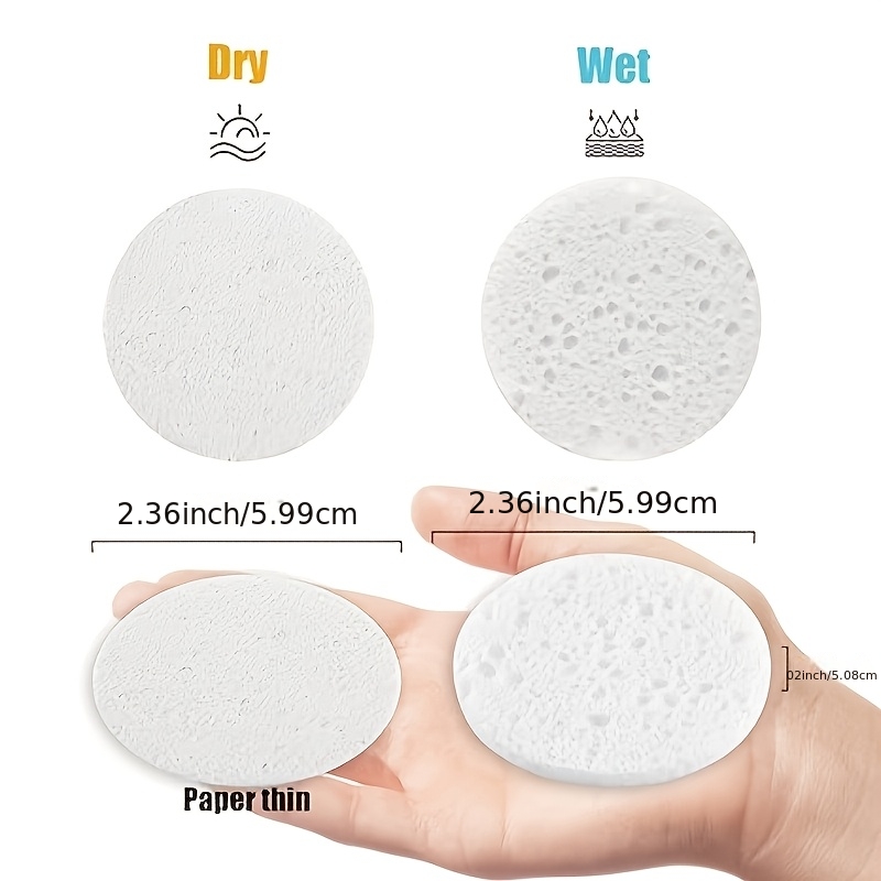 30pcs Compressed Facial Cleansing Sponges for Makeup Removal
