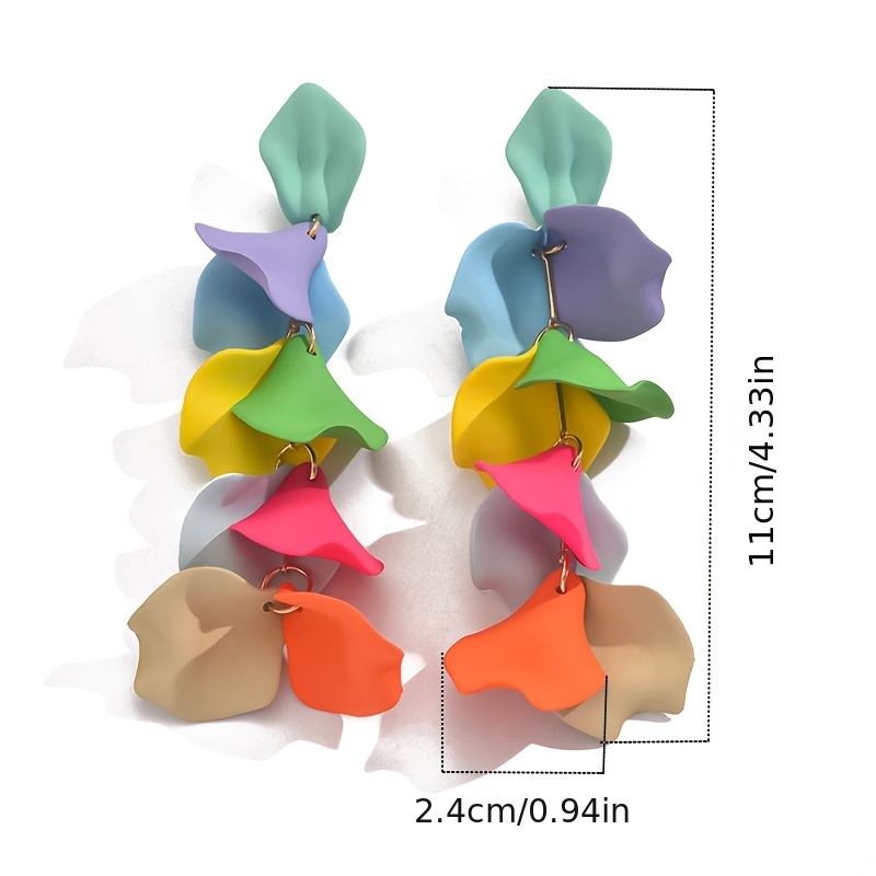 Minimalist Long Tassel Leaf Earrings for Women