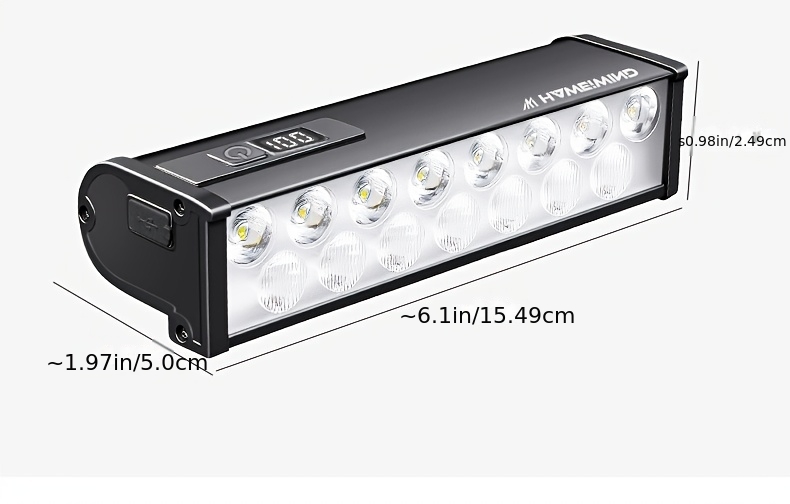 2000 bike light aluminum alloy bicycle headlight with power display usb c rechargeable led cycling light for night riding and cyclists night riding gear cycling accessories modern bike accessory durable construction battery bright bicycle light rechargeable headlight commuter cyclists Product details 1