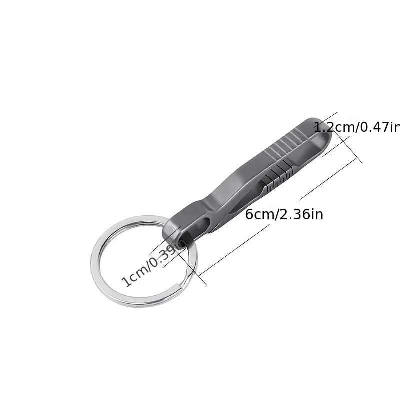 TEMU Belt Clip Tc4 Titanium Alloy Car Keychain, Creative 1pc Hook, Universal Waist Hanging For Men, For Sports And Jeans